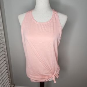 Athleta Peach Stripe Racerback Tank Size M